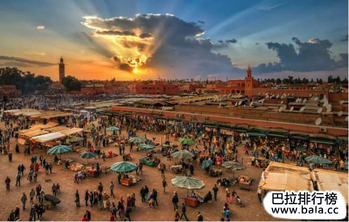 世界十大最佳旅游目的地排行榜：摩洛哥马拉喀什