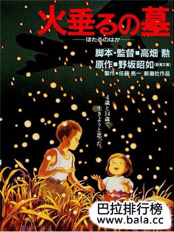 日本动漫电影排行榜前十名之萤火虫之墓剧照