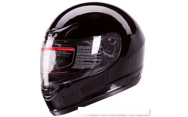 IV2光泽黑色全脸摩托车头盔