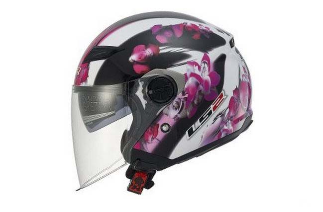  LS2头盔569轨道花卉开放式摩托车头盔